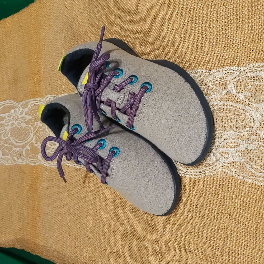 Allbirds Wool Runners Women's Sneakers Sz 5, Grey/Blue/Purple, NWT, No Box
